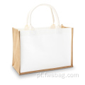 Bolsas de bolsas de compras em branco de juta em branco